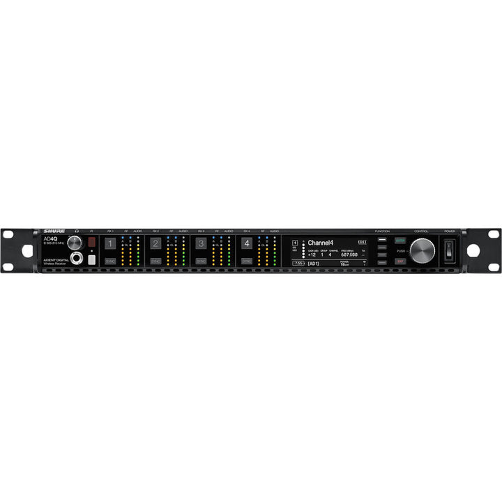 Shure AD4QNP-A Axient Digital Four-Channel Wireless Receiver with No Accessories 470 to 636 MHz