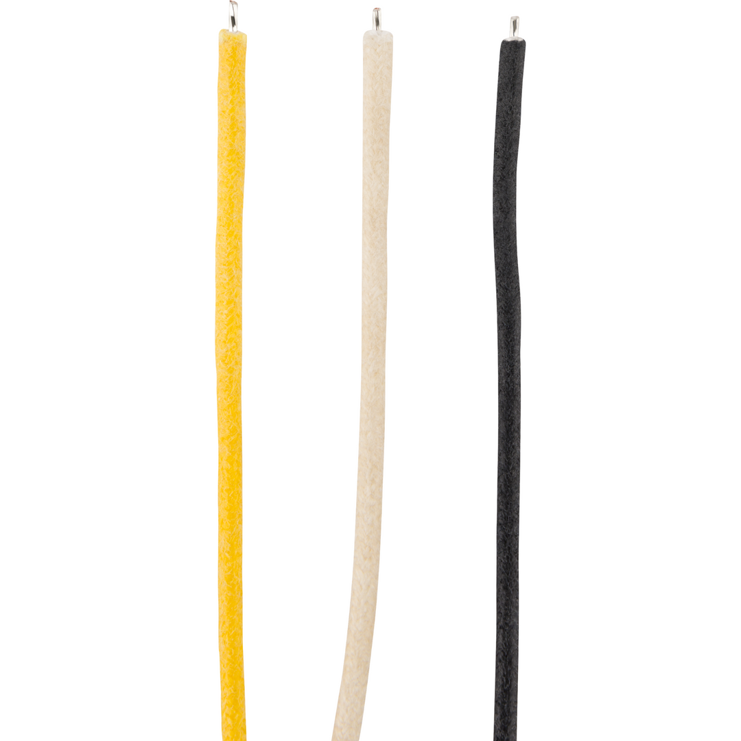 Fender Pure Vintage Cloth Wire -  22 AWG -  15′ Black -  White -  Yellow