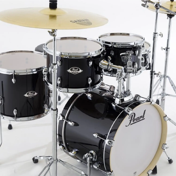 Pearl EXX725FPC31 Export Series 5-Piece Drumkit - Jet Black (NO hardware, cymbals, throne)