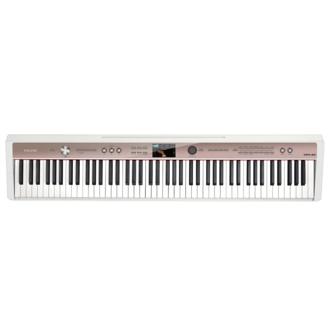 Nux NPK-20WH 88-Key Triple-Sensor Portable Digital Piano - White