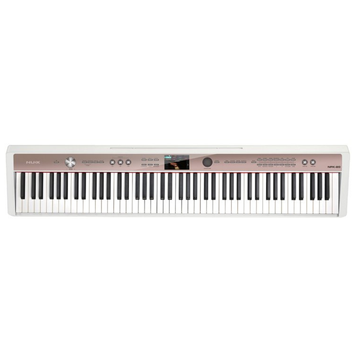 Nux NPK-20WH 88-Key Triple-Sensor Portable Digital Piano - White