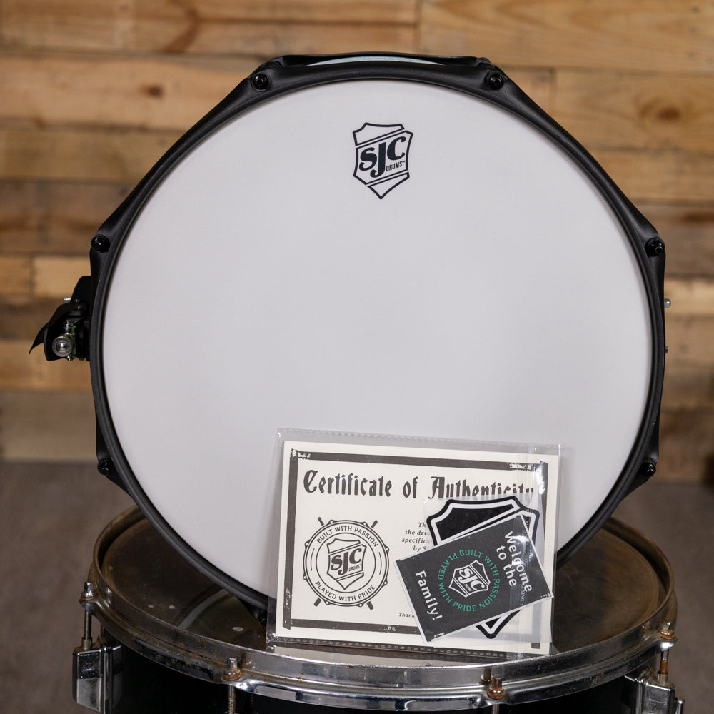 SJC Drums PFS6514FBCMWBJ Pathfinder Snare Drum 6.5x14 - Cosmic Mint, Black HW