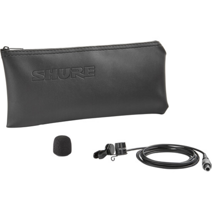 Shure WL183MB/O-TQG Low-Profile Omnidirectional Lavalier Microphone with TA4F Connector (Black)