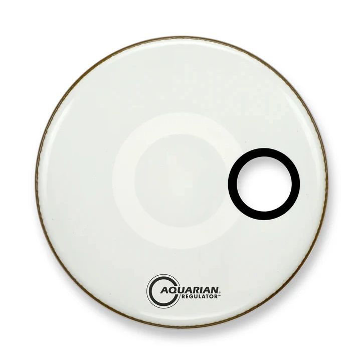 Aquarian SKPII24WH- Aquarian Super Kick II and Regulator Drumhead Pack, White - 24''