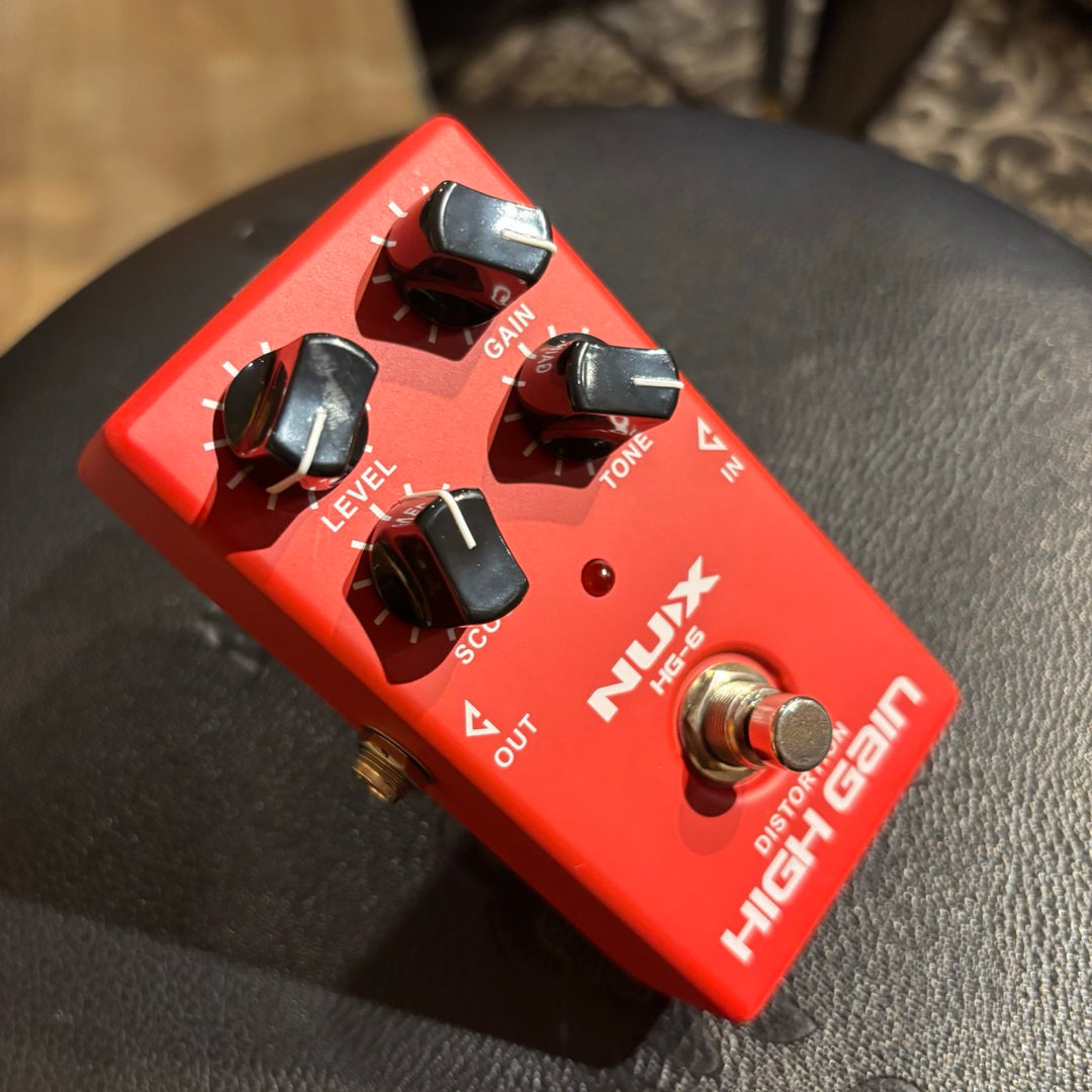 NUX- HG-6 Analog High Gain Distortion Pedal w/ Box & User Guide- USED