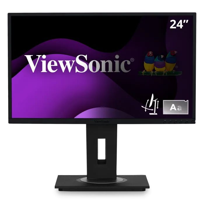 Viewsonic VG2448-PF 24" IPS Monitor  Built-In Privacy Filter, Advanced Ergonomics