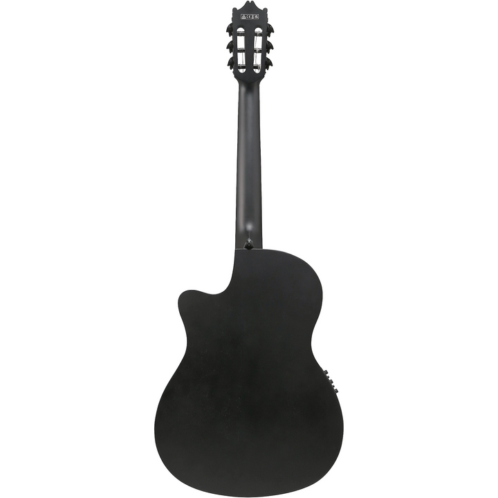 Ibanez GA621BOT Thinline Cutaway Classical Acoustic-Electric Guitar Black Out