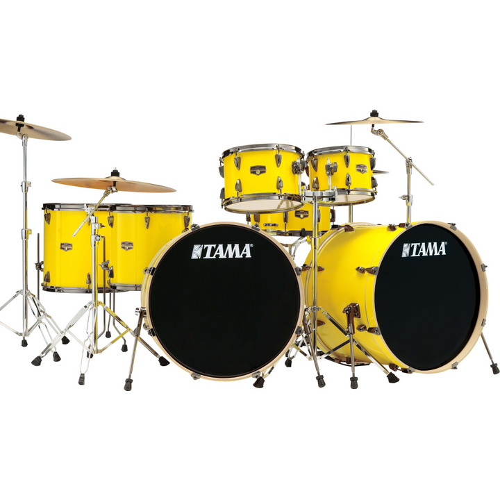 Tama IE72ZH8WBNELY Imperialstar 7-Piece Drumkit with Double Bass Drums (22,10,12,14,16,SD) - Electric Yellow