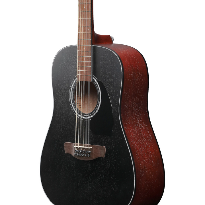 Ibanez PF5412WKH 12-String Dreadnought Acoustic Guitar Weathered Black Open Pore