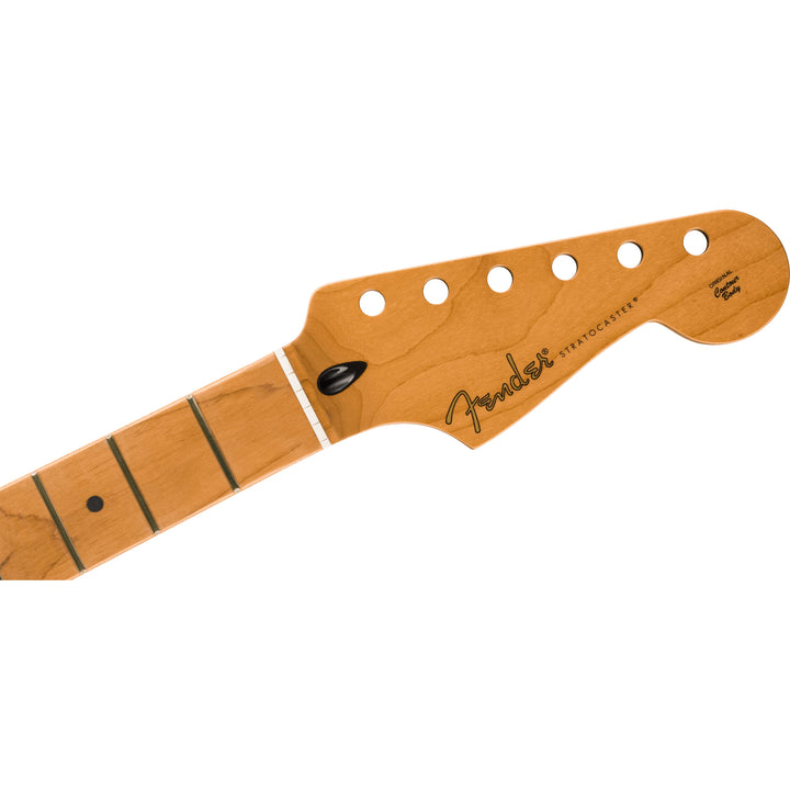 Fender Satin Roasted Maple Stratocaster® Neck, 22 Jumbo Frets, 12", Maple, Flat Oval Shape