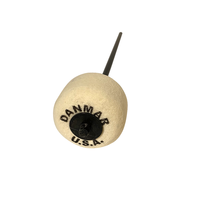 Danmar Classic 206 Classic Bass Drum Beater - White Felt/Black Shaft