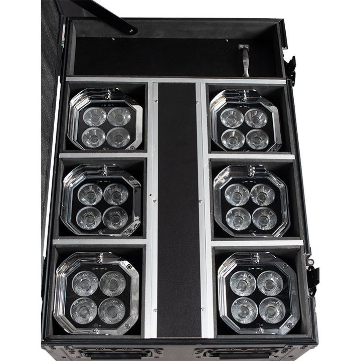 ADJ MIRAGE-Q6-PAK 6 MIRAGE-Q6-IP Fixtures w/ Flight Case