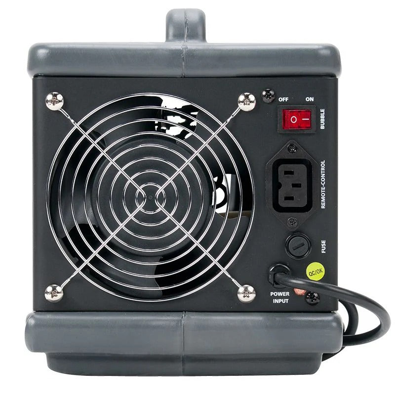 TheBubbletron EX by Eliminator Lightingis a smaller lightweight bubble machine that features a bubble production rate comparable to larger machines. Its EZ-Access front fluid tank makes the Bubbletron EX easy to use and easy to clean.
