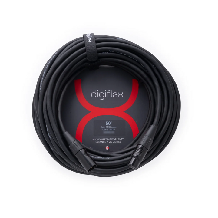 Digiflex HDMX5-3   3' Performance Series HiFlex DMX Cable 5 pin XLRM to XLRF