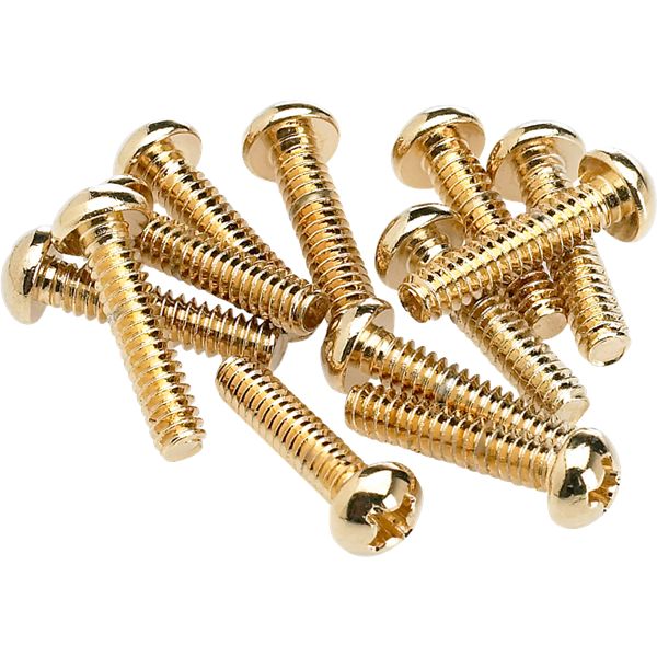 Fender Pickup and Selector Switch Mounting Screws (12) - Gold