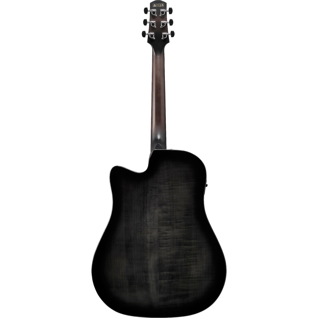 Ibanez AAD77CETKS Grand Dreadnought Acoustic-Electric Guitar Transparent Black Sunburst High Gloss