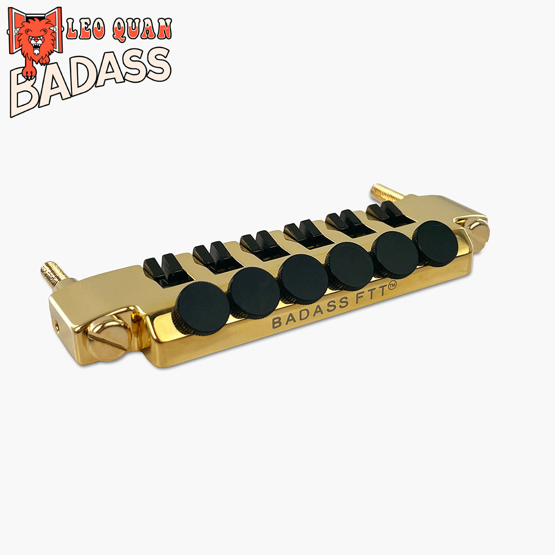 Allparts TP-3348-002 Leo Quan® Badass FTT™ Fine Tuner Tailpiece, Gold