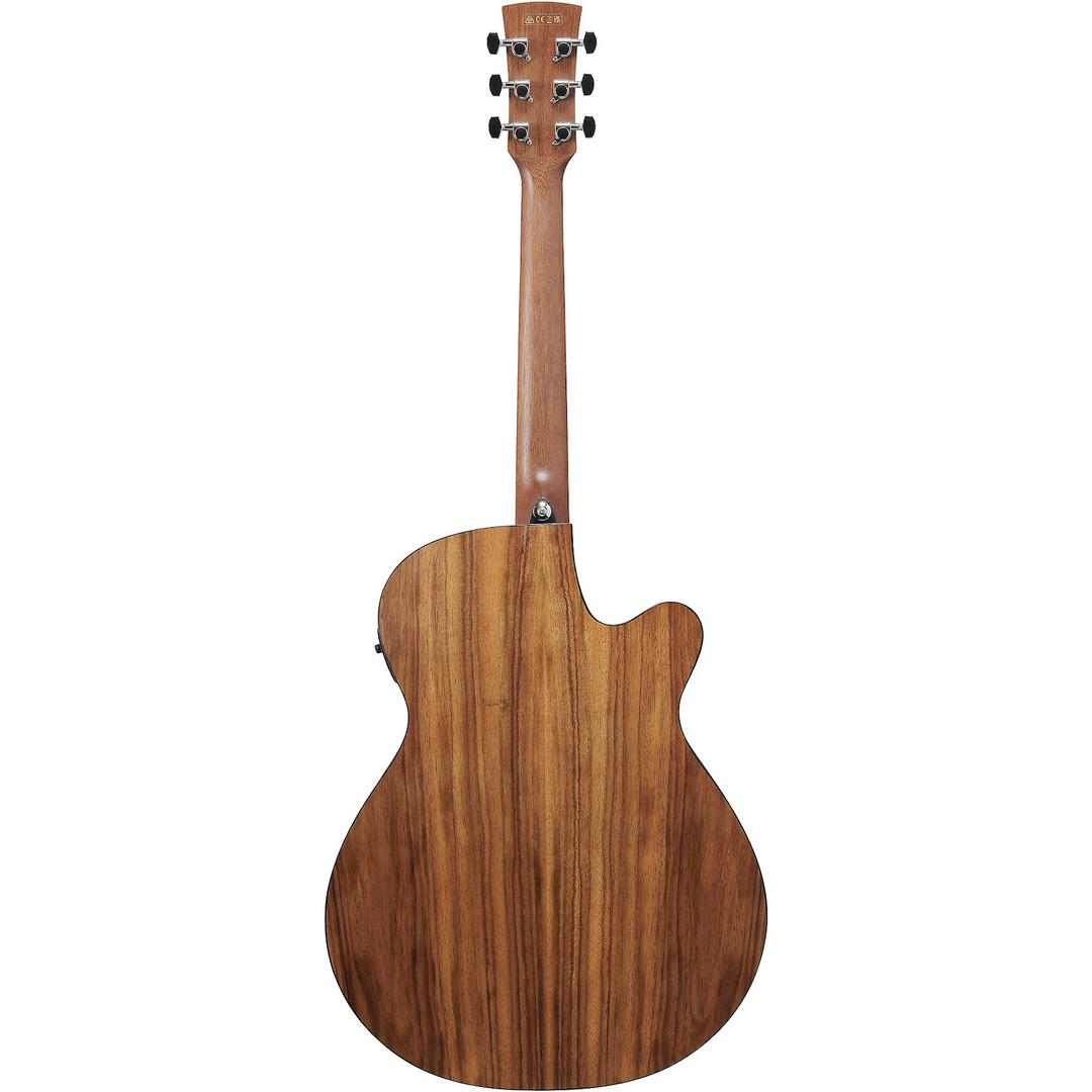 Ibanez PC50WSLCEOPB Grand Concert Cutawayt Acoustic-Electric Guitar Open Pore Brown Left-Handed