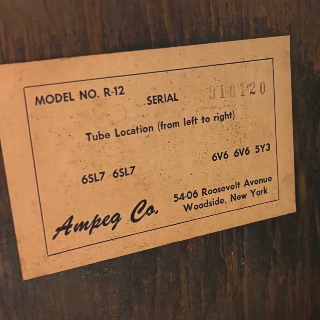 VINTAGE 1959 - Ampeg R12 Rocket 15 Watt Tube Combo w/ Fresh Tubes & Caps + Celestion G12M - 12"Greenback - USED
