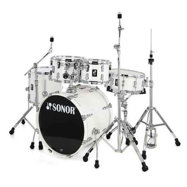 Sonor AQ1-Stage-Set-PW 5-Piece Drum Set w/ Hardware - Piano White