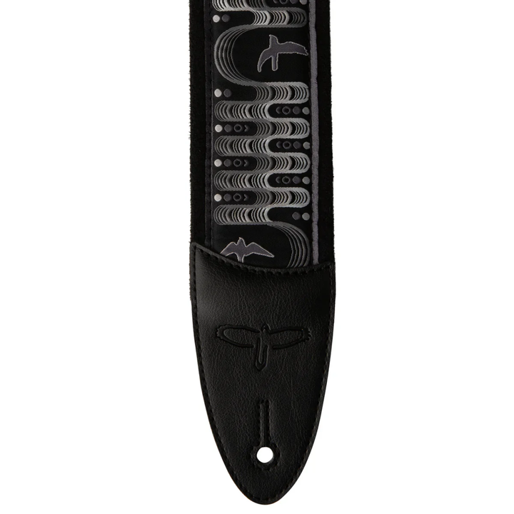 PRS 2.4" Padded Guitar Strap w/FLASH Custom Jacquard Birds Wavelength - Charcoal