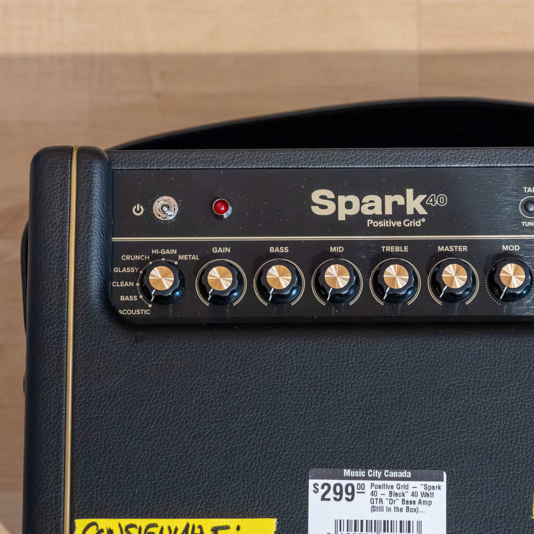 Positive Grid - Spark 40 - Black-  40 Watt GTR "Or" Bass Amp (Still in the Box) - USED