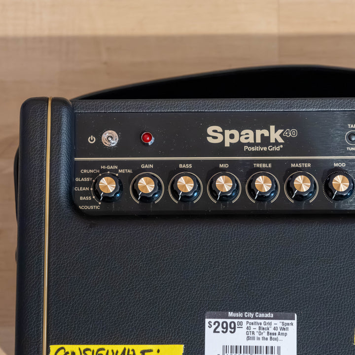 Positive Grid - Spark 40 - Black-  40 Watt GTR "Or" Bass Amp (Still in the Box) - USED