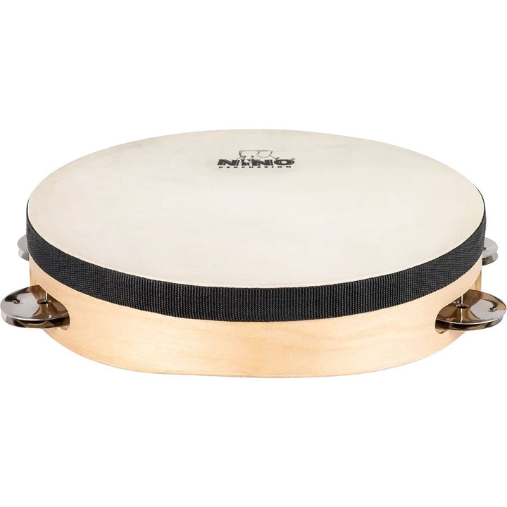 Nino Percussion Single Row Headed Wood Tambourine - 8''