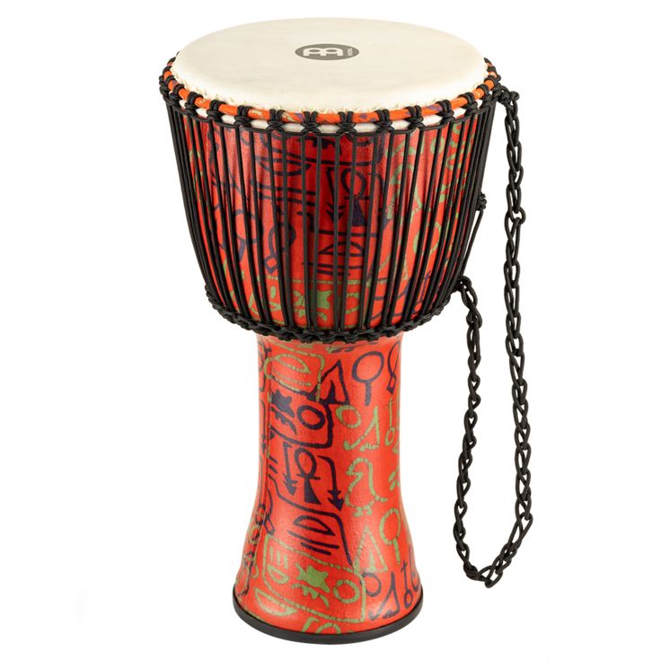 Meinl Percussion 12" Rope Tuned Travel Series Djembe Hand Selected Goatskin Head (Patented) Pharaoh's Script