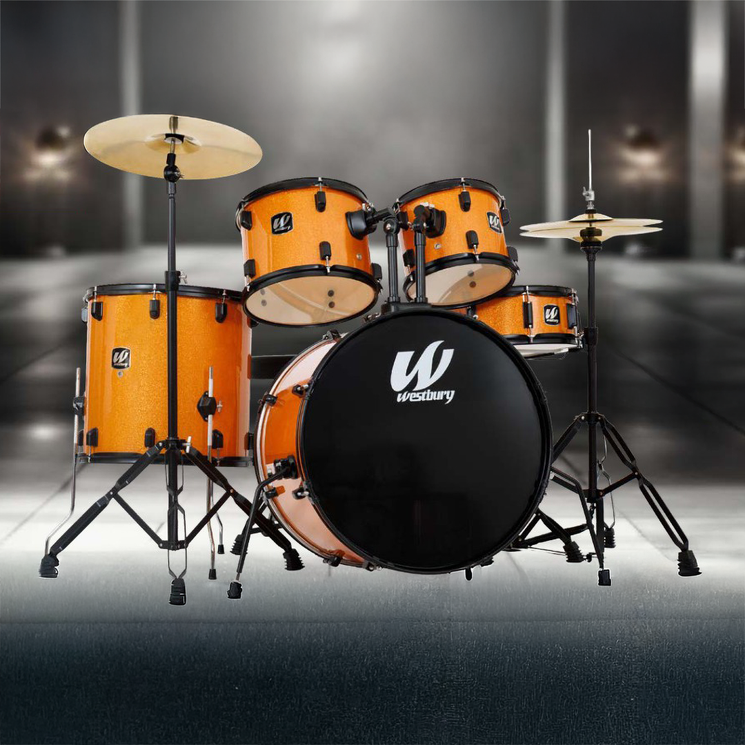 W475TC-TSP- Westbury 5 Piece Tangerine Sparkle Drumset W/Hardware/Cymbals