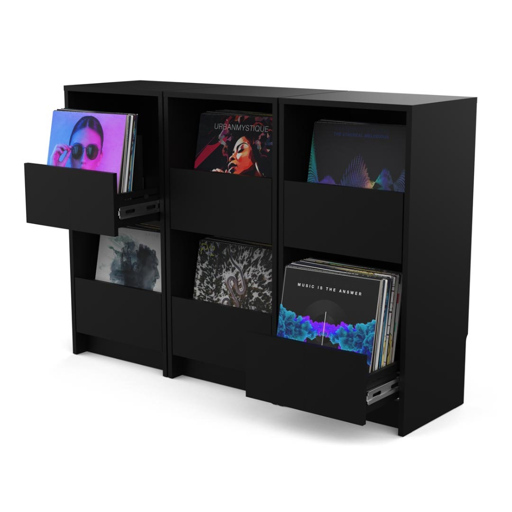 Glorious VINYL-VAULT-BLK Vinyl Vault - Black