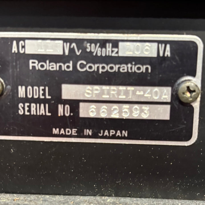 VINTAGE MIJ - Mid 1980's - Roland "Spirit 40" 1x12 GTR Combo w/ Reverb - USED