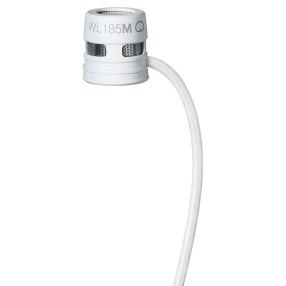 Shure WL185MW/C-TQG Low-Profile Cardioid Lavalier Microphone with TA4F Connector (White)