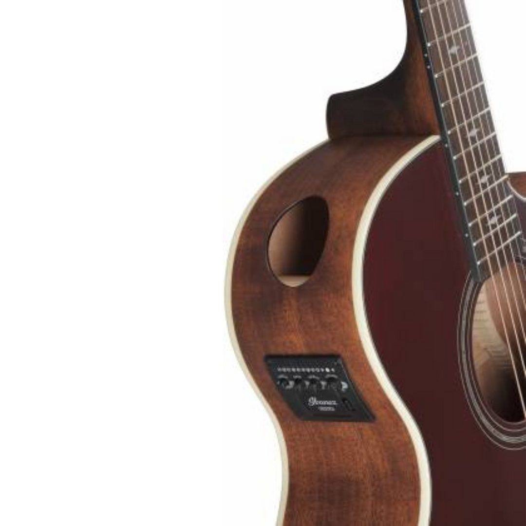 Ibanez AE100 Acoustic-Electric Guitar - Burgundy Flat