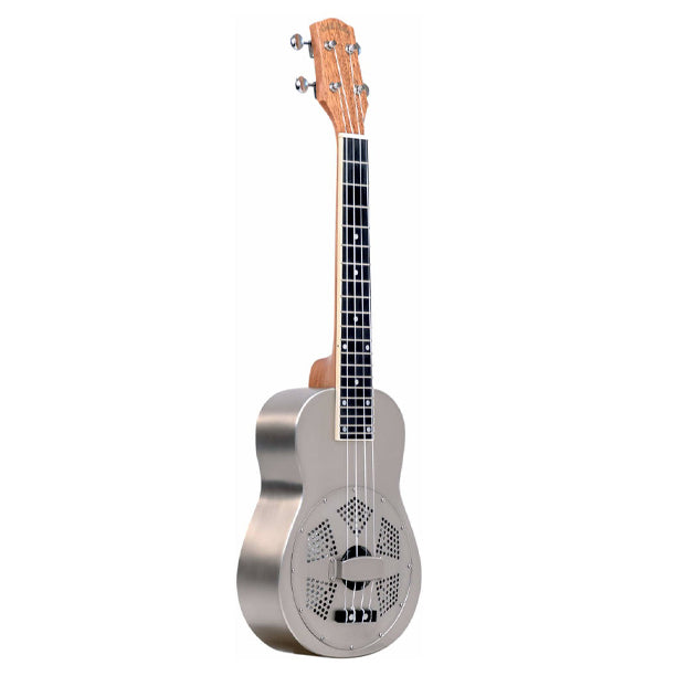 Gold Tone ResoUke Tenor Resonator Ukulele w/Gigbag - Silver, Left Handed