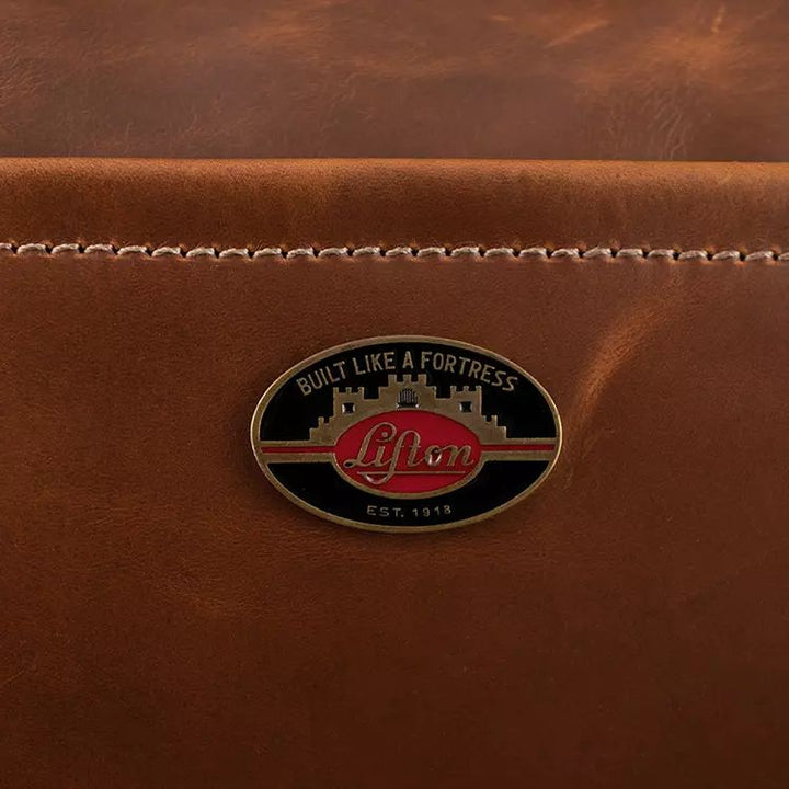 Gibson LIFTON-DFL-BRN Lifton Leather Duffle Bag, Brown