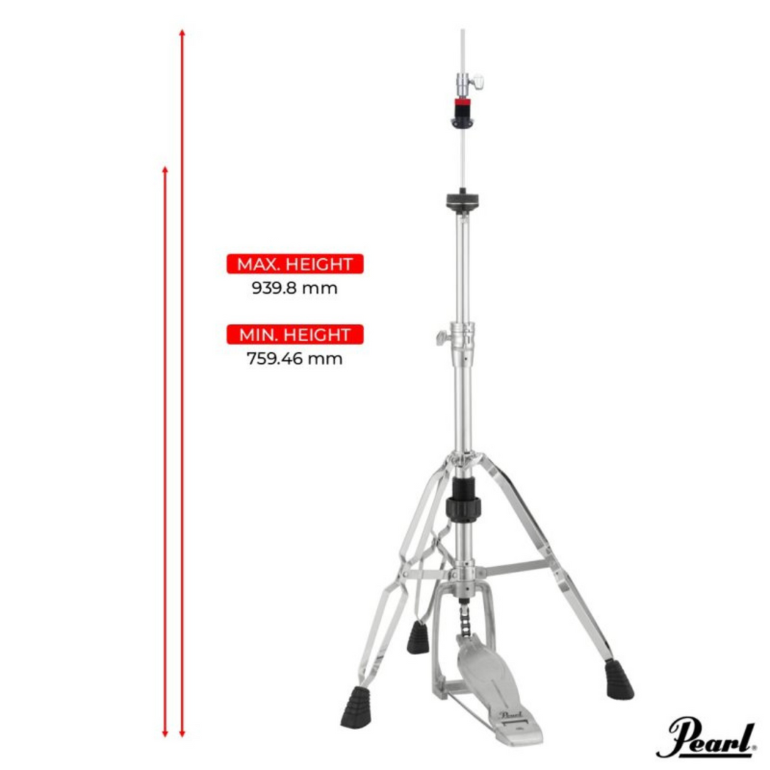 Pearl H-1030QR Eliminator Solo Double-Braced Hit Hat Stand w/ HCL-105QR Quick Release Rapid Clutch