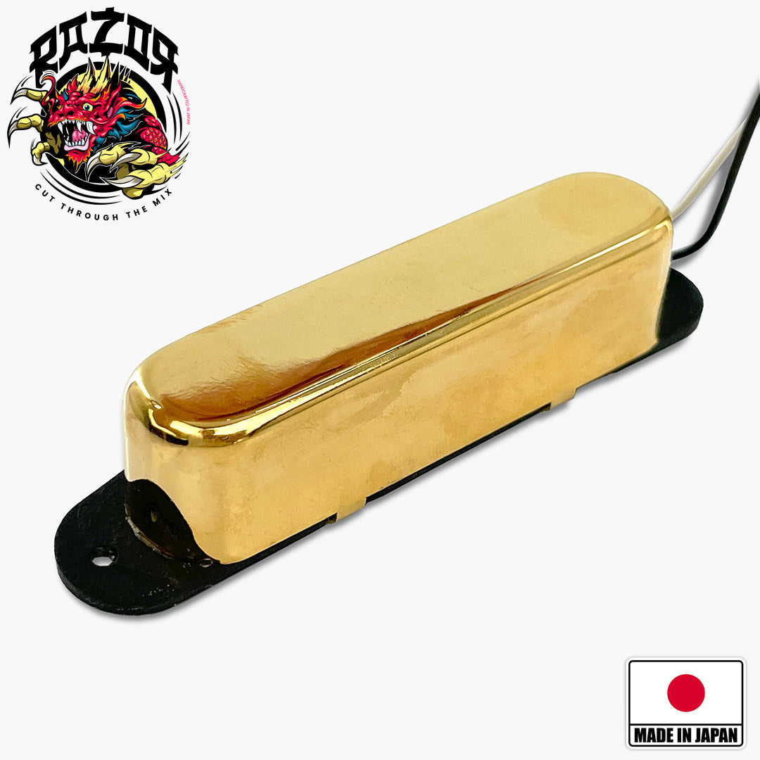 Allparts RZR-10029 Razor® Burumun Blue Moon Neck Pickup For Telecaster® - Gold Cover