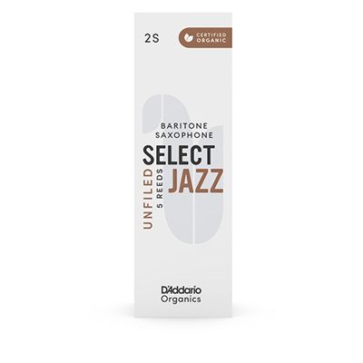 D'Addario Woodwinds ORRS05BSX2S Select Jazz, Baritone Saxophone - Unfiled, 2S, Box Of 5