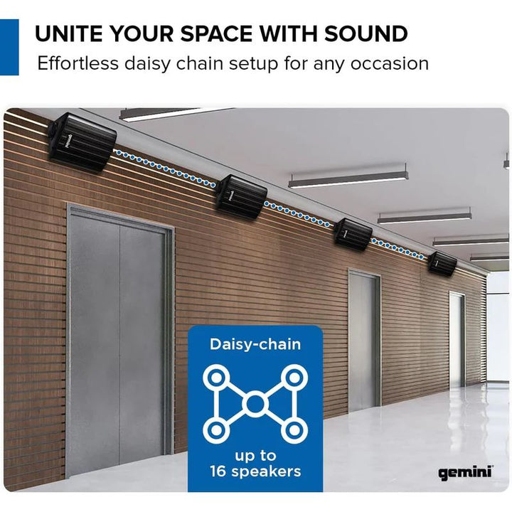 Gemini GHSI-W525BT-PR-BLK Pair of 5.25" Waterproof Mountable Outdoor Bluetooth Speakers
