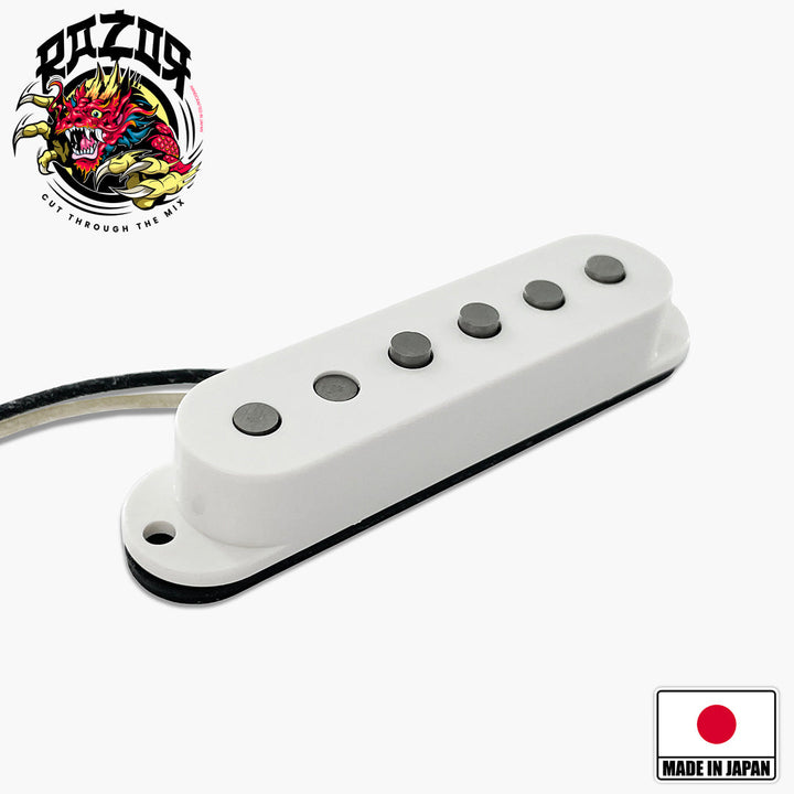 Allparts RZR-10057 Razor® Sūpāmūn Super Moon Neck Pickup For Stratocaster® - White