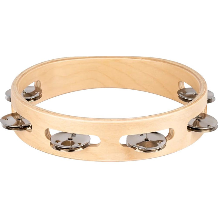 Nino Percussion Single Row Wood Tambourine - 8''