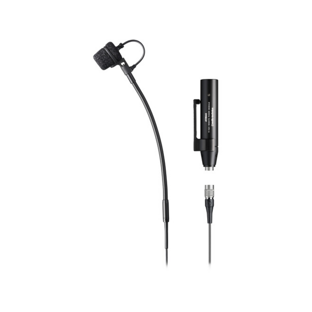 Audio-Technica ATM355VF Clip-On Cardioid Condenser Instrument Microphone with Power Module for Wireless & Wired (cW-Style & XLR Connectors)