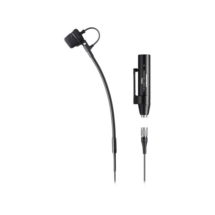 Audio-Technica ATM355VF Clip-On Cardioid Condenser Instrument Microphone with Power Module for Wireless & Wired (cW-Style & XLR Connectors)