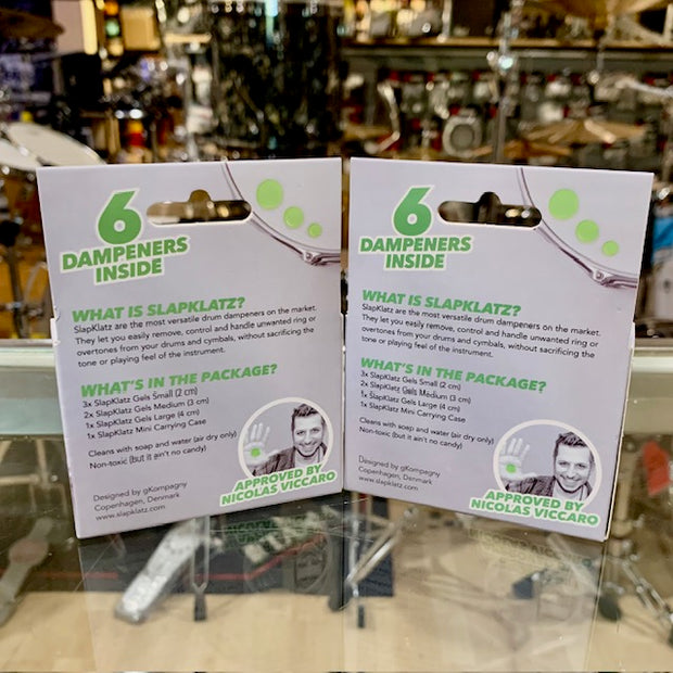 SLAP-MI-AG- SlapKlatz # 1 Dampener Gel for Drums/ Alien Green  Mini Series 6 Pieces