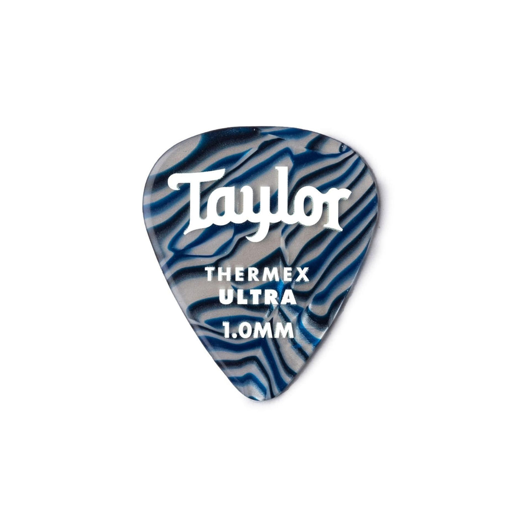 Taylor Prem 351 Thermex Ultra Picks,Blue Swirl, 1.00mm,6-Pack