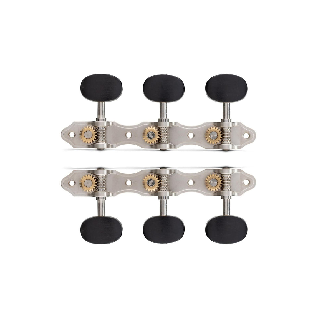 Taylor Tuner Set,Nickel/Ebony Buttons,Slot Head,6St