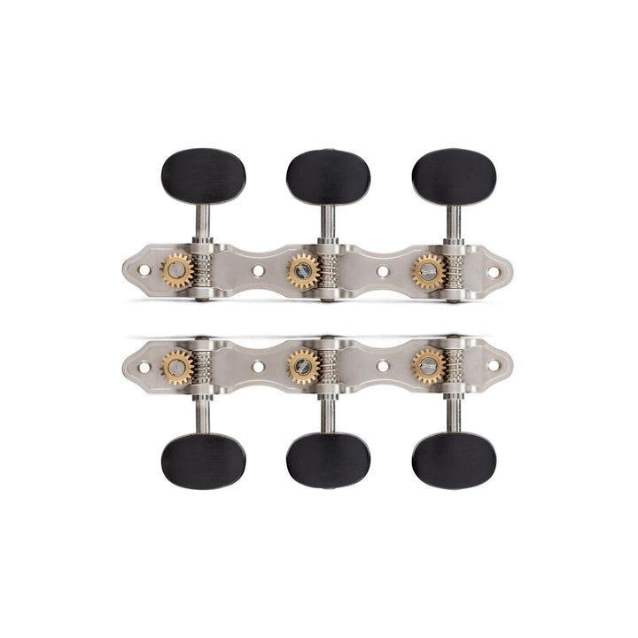 Taylor Tuner Set,Nickel/Ebony Buttons,Slot Head,6St
