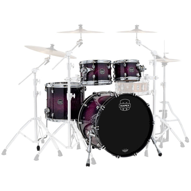 Mapex Saturn VI 4-Piece Shell Pack (22,10,12,16) - Royal Purple Burst