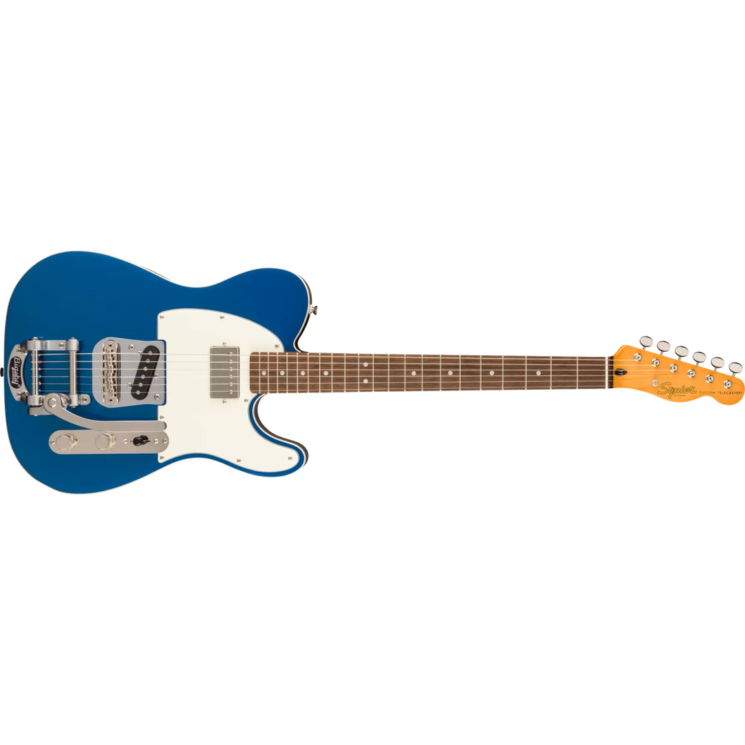 Squier Classic Vibe Custom Telecaster SH with Bigsby, Parchment Pickguard (Lake Placid Blue) 0374048502